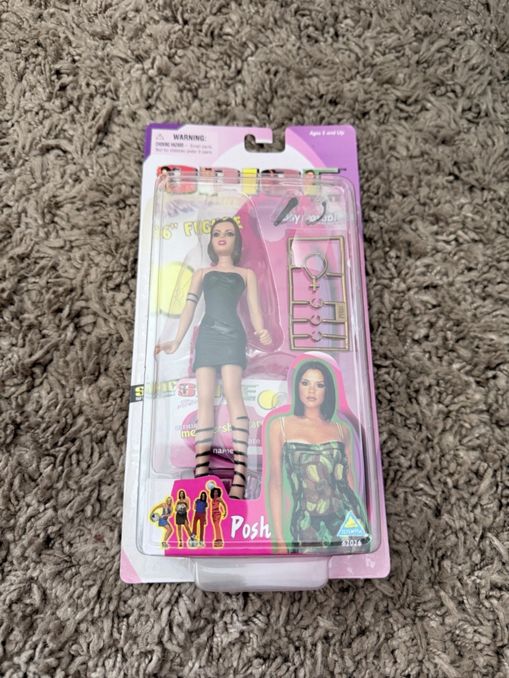 Posh Purple and White Spice Girls 6" Figure Backing Card